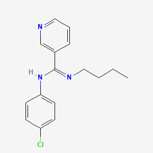 molecular formula C16H18ClN3 B2719816 N'-butyl-N-(4-chlorophenyl)-3-pyridinecarboximidamide CAS No. 74288-49-6
