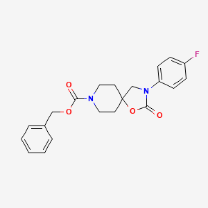 molecular formula C21H21FN2O4 B2719844 Benzyl 3-(4-fluorophenyl)-2-oxo-1-oxa-3,8-diazaspiro[4.5]decane-8-carboxylate CAS No. 1047655-94-6