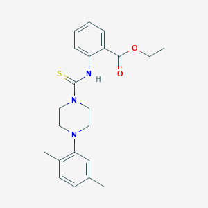 Ethyl 2-({[4-(2,5-dimethylphenyl)piperazin-1-yl]carbonothioyl}amino)benzoate