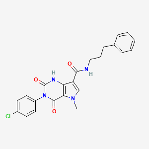 3-(4-chlorophenyl)-5-methyl-2,4-dioxo-N-(3-phenylpropyl)-2,3,4,5-tetrahydro-1H-pyrrolo[3,2-d]pyrimidine-7-carboxamide