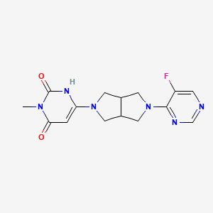 6-[5-(5-Fluoropyrimidin-4-yl)-1,3,3a,4,6,6a-hexahydropyrrolo[3,4-c]pyrrol-2-yl]-3-methyl-1H-pyrimidine-2,4-dione