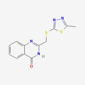 2-(((5-methyl-1,3,4-thiadiazol-2-yl)thio)methyl)quinazolin-4(3H)-one