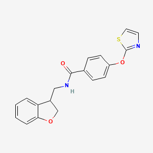 N-[(2,3-dihydro-1-benzofuran-3-yl)methyl]-4-(1,3-thiazol-2-yloxy)benzamide