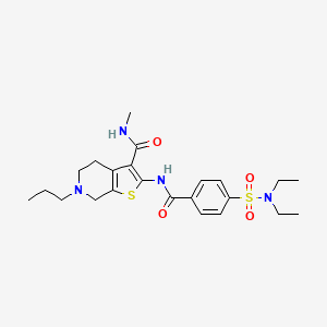 2-[[4-(diethylsulfamoyl)benzoyl]amino]-N-methyl-6-propyl-5,7-dihydro-4H-thieno[2,3-c]pyridine-3-carboxamide
