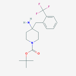 tert-Butyl 4-amino-4-[2-(trifluoromethyl)benzyl]piperidine-1-carboxylate