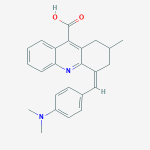 4-{[4-(Dimethylamino)phenyl]methylidene}-2-methyl-1,2,3,4-tetrahydroacridine-9-carboxylic acid
