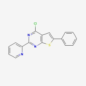 B2719932 4-Chloro-6-phenyl-2-pyridin-2-ylthieno[2,3-d]pyrimidine CAS No. 885460-37-7