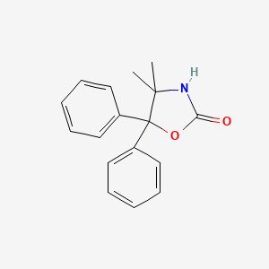 molecular formula C17H17NO2 B2719941 4,4-Dimethyl-5,5-diphenyl-1,3-oxazolidin-2-one CAS No. 2060063-28-5