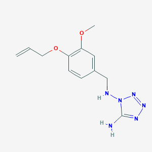 molecular formula C12H16N6O2 B271997 N-[4-(allyloxy)-3-methoxybenzyl]-N-(5-amino-1H-tetraazol-1-yl)amine 