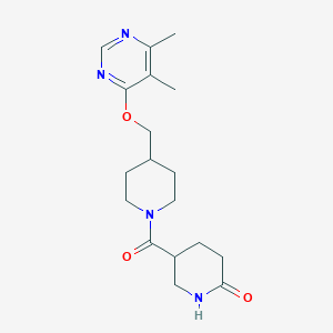 5-[4-[(5,6-Dimethylpyrimidin-4-yl)oxymethyl]piperidine-1-carbonyl]piperidin-2-one