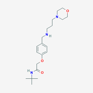 molecular formula C20H33N3O3 B271998 N-(tert-butyl)-2-[4-({[3-(4-morpholinyl)propyl]amino}methyl)phenoxy]acetamide 