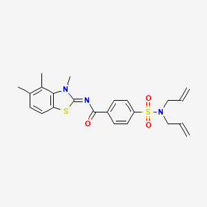 (E)-4-(N,N-diallylsulfamoyl)-N-(3,4,5-trimethylbenzo[d]thiazol-2(3H)-ylidene)benzamide