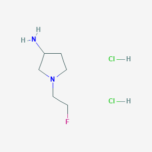 molecular formula C6H15Cl2FN2 B2719982 1-(2-Fluoroethyl)pyrrolidin-3-amine;dihydrochloride CAS No. 2243514-85-2