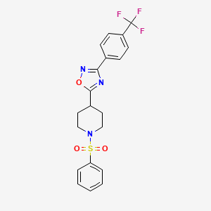 1-(Phenylsulfonyl)-4-{3-[4-(trifluoromethyl)phenyl]-1,2,4-oxadiazol-5-yl}piperidine