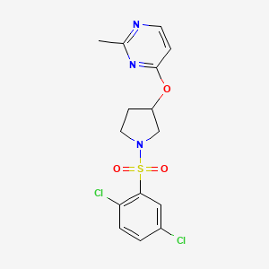 4-{[1-(2,5-Dichlorobenzenesulfonyl)pyrrolidin-3-yl]oxy}-2-methylpyrimidine