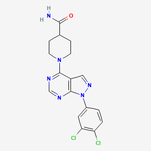 1-(1-(3,4-dichlorophenyl)-1H-pyrazolo[3,4-d]pyrimidin-4-yl)piperidine-4-carboxamide