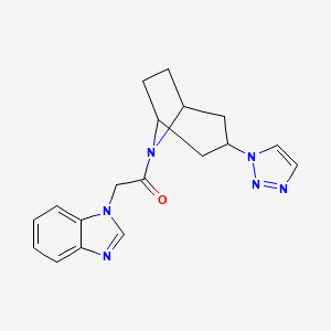 2-(1H-1,3-benzodiazol-1-yl)-1-[3-(1H-1,2,3-triazol-1-yl)-8-azabicyclo[3.2.1]octan-8-yl]ethan-1-one