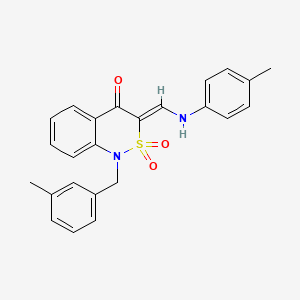 (Z)-1-(3-methylbenzyl)-3-((p-tolylamino)methylene)-1H-benzo[c][1,2]thiazin-4(3H)-one 2,2-dioxide