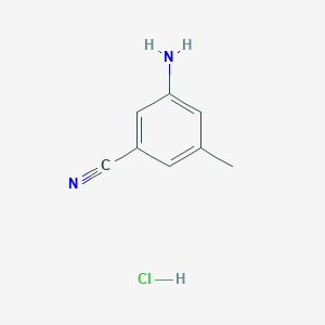 molecular formula C8H9ClN2 B2719997 3-Amino-5-methylbenzonitrile;hydrochloride CAS No. 861519-75-7