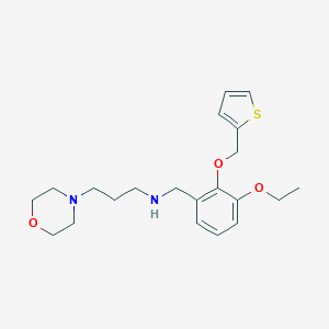 molecular formula C21H30N2O3S B272000 N-[3-ethoxy-2-(2-thienylmethoxy)benzyl]-N-[3-(4-morpholinyl)propyl]amine 