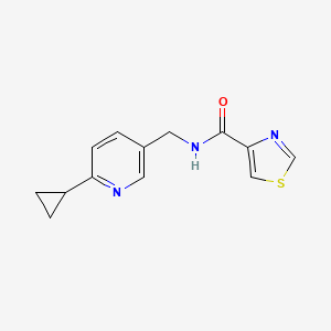 molecular formula C13H13N3OS B2720048 N-[(6-cyclopropylpyridin-3-yl)methyl]-1,3-thiazole-4-carboxamide CAS No. 2320514-92-7