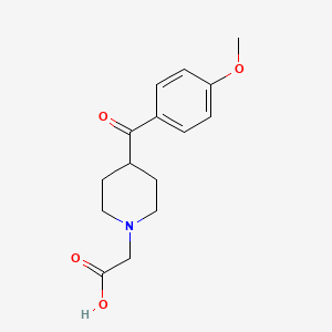 molecular formula C15H19NO4 B2720057 2-(4-(4-Methoxybenzoyl)piperidin-1-YL)acetic acid CAS No. 1419957-49-5