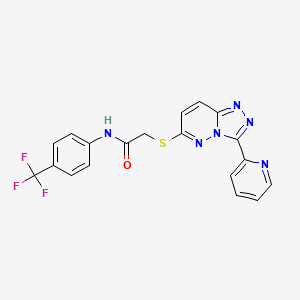 2-((3-(pyridin-2-yl)-[1,2,4]triazolo[4,3-b]pyridazin-6-yl)thio)-N-(4-(trifluoromethyl)phenyl)acetamide