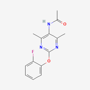 N-(2-(2-fluorophenoxy)-4,6-dimethylpyrimidin-5-yl)acetamide