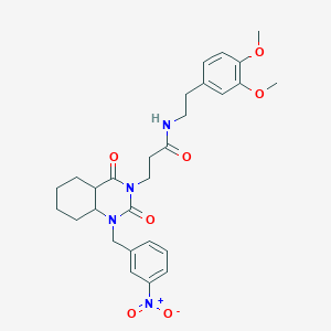 N-[2-(3,4-dimethoxyphenyl)ethyl]-3-{1-[(3-nitrophenyl)methyl]-2,4-dioxo-1,2,3,4-tetrahydroquinazolin-3-yl}propanamide