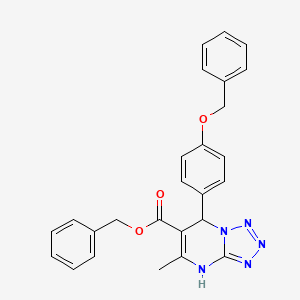 molecular formula C26H23N5O3 B2720125 Benzyl 7-(4-(benzyloxy)phenyl)-5-methyl-4,7-dihydrotetrazolo[1,5-a]pyrimidine-6-carboxylate CAS No. 457951-21-2