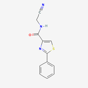 molecular formula C12H9N3OS B2720133 N-(cyanomethyl)-2-phenyl-1,3-thiazole-4-carboxamide CAS No. 1241472-86-5