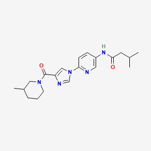 molecular formula C20H27N5O2 B2720134 3-METHYL-N-(6-{4-[(3-METHYLPIPERIDINO)CARBONYL]-1H-IMIDAZOL-1-YL}-3-PYRIDYL)BUTANAMIDE CAS No. 1251591-54-4