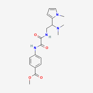 molecular formula C19H24N4O4 B2720147 methyl 4-({[2-(dimethylamino)-2-(1-methyl-1H-pyrrol-2-yl)ethyl]carbamoyl}formamido)benzoate CAS No. 1049401-97-9