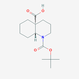 molecular formula C15H25NO4 B2720201 (4Ar,8aR)-1-[(2-methylpropan-2-yl)oxycarbonyl]-2,3,4,5,6,7,8,8a-octahydroquinoline-4a-carboxylic acid CAS No. 2287237-58-3