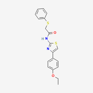 molecular formula C19H18N2O2S2 B2720219 N-(4-(4-ethoxyphenyl)thiazol-2-yl)-2-(phenylthio)acetamide CAS No. 895483-20-2