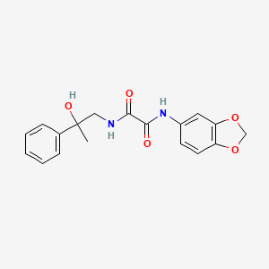 molecular formula C18H18N2O5 B2720231 N-(2H-1,3-benzodioxol-5-yl)-N'-(2-hydroxy-2-phenylpropyl)ethanediamide CAS No. 1351588-51-6