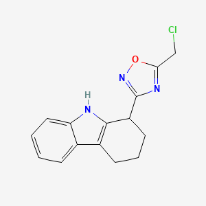 B2720266 1-[5-(chloromethyl)-1,2,4-oxadiazol-3-yl]-2,3,4,9-tetrahydro-1H-carbazole CAS No. 924871-63-6