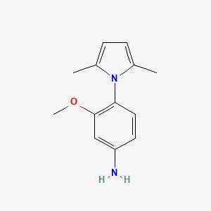 molecular formula C13H16N2O B2720280 4-(2,5-Dimethyl-1H-pyrrol-1-yl)-3-methoxyaniline CAS No. 106981-56-0