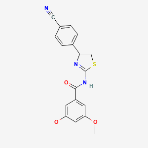 molecular formula C19H15N3O3S B2720292 N-[4-(4-cyanophenyl)-1,3-thiazol-2-yl]-3,5-dimethoxybenzamide CAS No. 391220-51-2