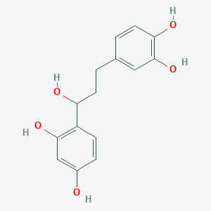 molecular formula C15H16O5 B027204 1-(2,4-Dihydroxyphenyl)-3-(3,4-dihydroxyphenyl)propan-2-ol CAS No. 108549-46-8
