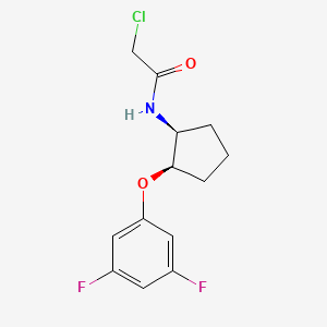 2-Chloro-N-[(1S,2R)-2-(3,5-difluorophenoxy)cyclopentyl]acetamide