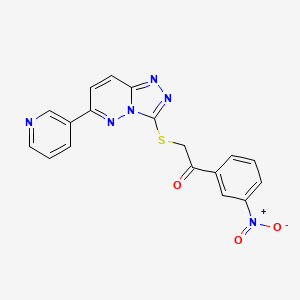 1-(3-Nitrophenyl)-2-[(6-pyridin-3-yl-[1,2,4]triazolo[4,3-b]pyridazin-3-yl)sulfanyl]ethanone