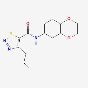 molecular formula C14H21N3O3S B2720431 N-(octahydro-1,4-benzodioxin-6-yl)-4-propyl-1,2,3-thiadiazole-5-carboxamide CAS No. 1902937-40-9