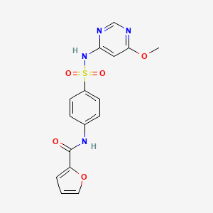 molecular formula C16H14N4O5S B2720464 N-(4-(N-(6-methoxypyrimidin-4-yl)sulfamoyl)phenyl)furan-2-carboxamide CAS No. 391230-20-9