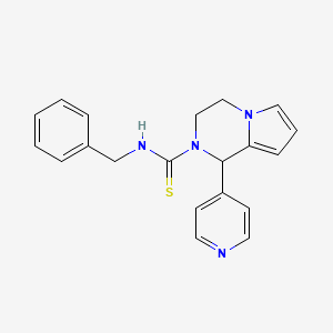 molecular formula C20H20N4S B2720480 N-benzyl-1-pyridin-4-yl-3,4-dihydro-1H-pyrrolo[1,2-a]pyrazine-2-carbothioamide CAS No. 393832-45-6