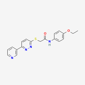molecular formula C19H18N4O2S B2720496 N-(4-ethoxyphenyl)-2-{[6-(pyridin-3-yl)pyridazin-3-yl]sulfanyl}acetamide CAS No. 872701-92-3