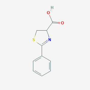 molecular formula C10H9NO2S B027205 4,5-Dihydro-2-phenylthiazole-4-carboxylic acid CAS No. 19983-15-4