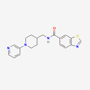 molecular formula C19H20N4OS B2720509 N-((1-(pyridin-3-yl)piperidin-4-yl)methyl)benzo[d]thiazole-6-carboxamide CAS No. 2034378-54-4