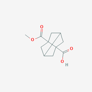 molecular formula C11H14O4 B2720513 5-(Methoxycarbonyl)tricyclo[3.3.0.03,7]octane-1-carboxylic acid CAS No. 2445792-33-4