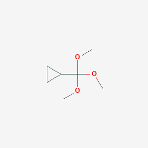 molecular formula C7H14O3 B2720565 (Trimethoxymethyl)cyclopropane CAS No. 54917-76-9